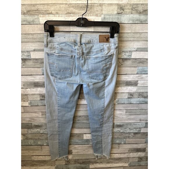 Women’s American Eagle Jegging Crop Jeans Light Wash Size 2 - Picture 10 of 15